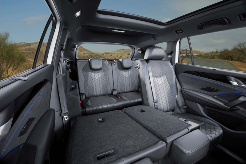 Back interior shot of Tayron with seats pulled down