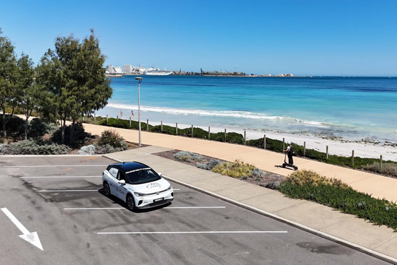 ID.4 parked by beach front
