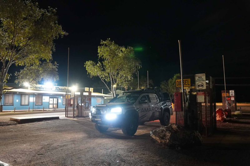 Amarok parked up next to building