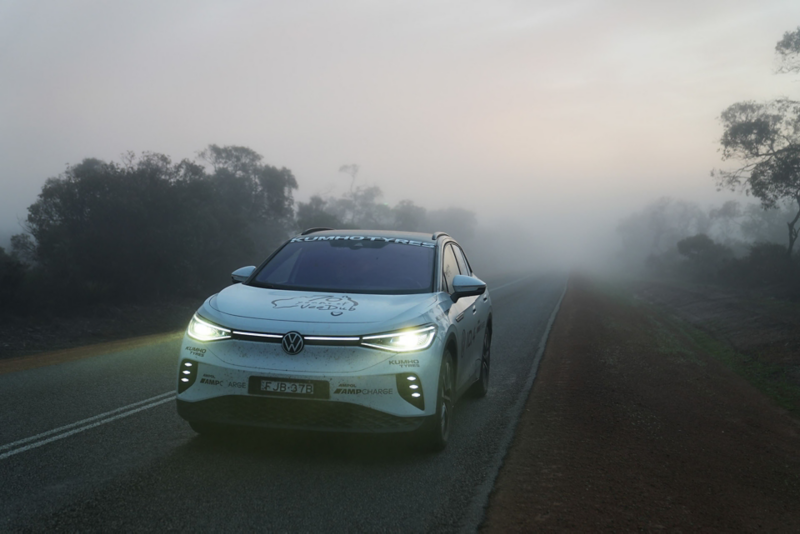 ID.4 driving through fog