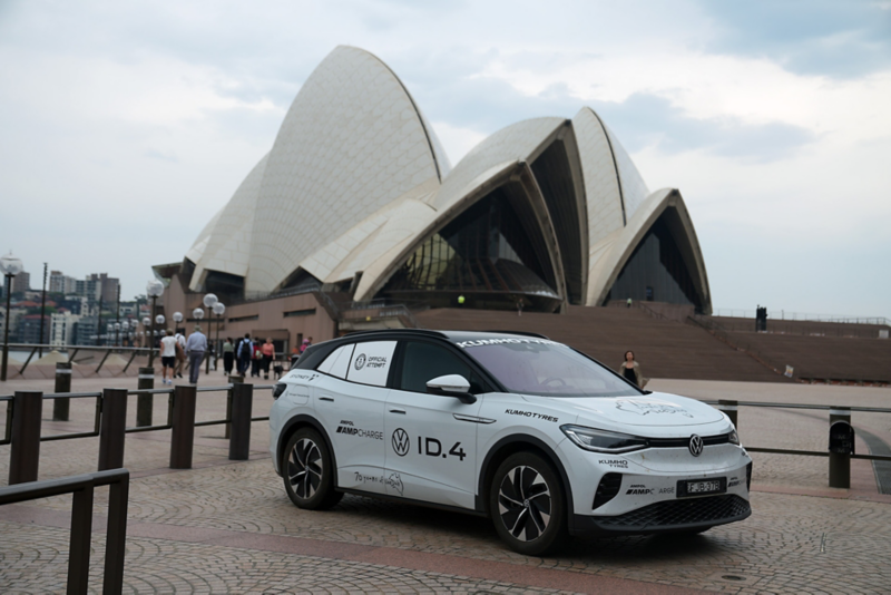 ID.4 parked outside Sydney Opera House