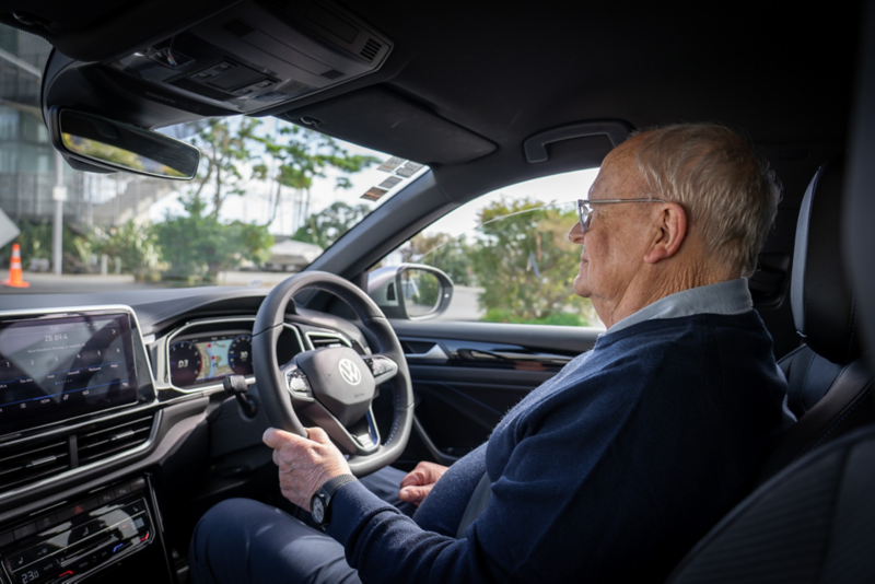 ID. Buzz outside a home store