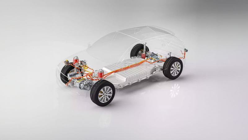 transparent view of a car showing the technology that powers it 