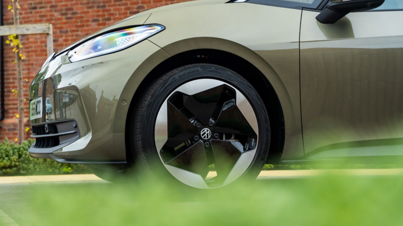 close up of a VW wheel