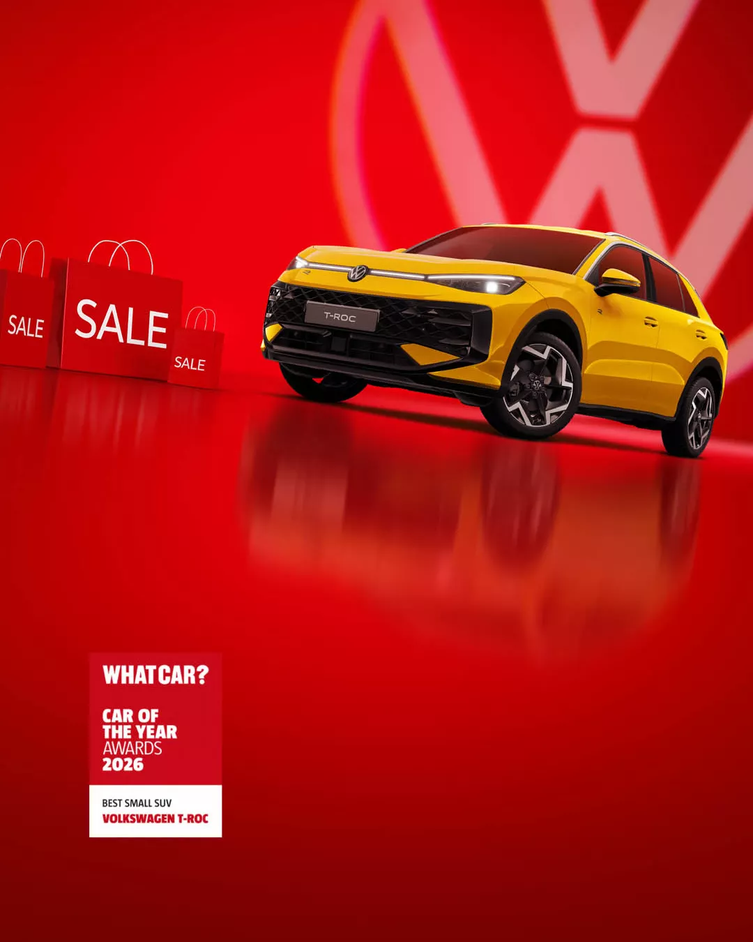 £1,200 extra off the New T‑Roc⁠1Plus 0% APR⁠2Ends 3rd August | Limited to 10 days