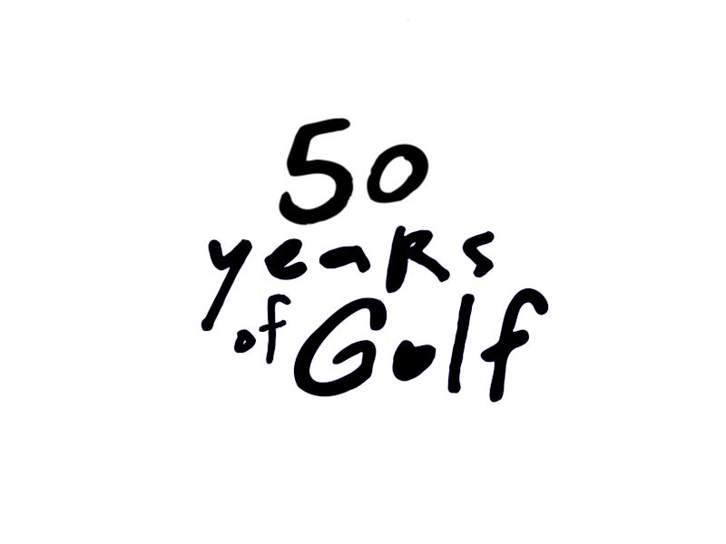 logo de los 50 años del Volkswagen Golf