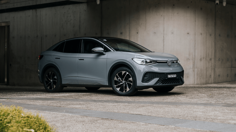 Woman walking past ID.5