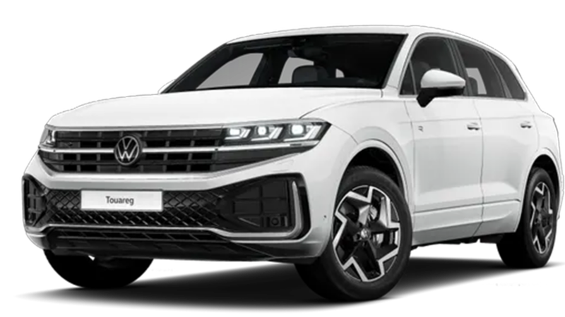 The VW Touareg in communication colour brown 3D render three-quarter view