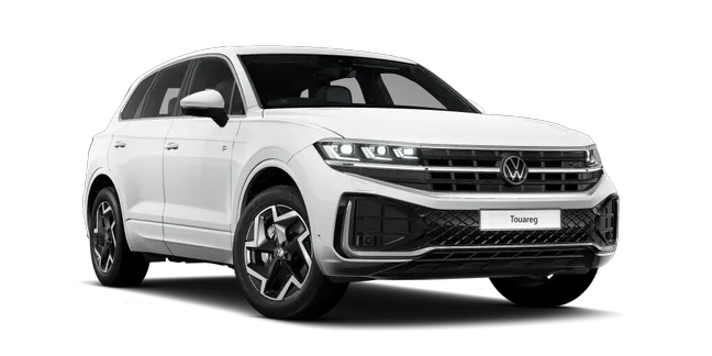 The VW Touareg in communication colour brown 3D render three-quarter view