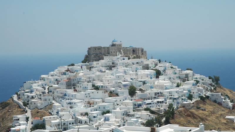 Die griechische Insel Astypalea von unten.