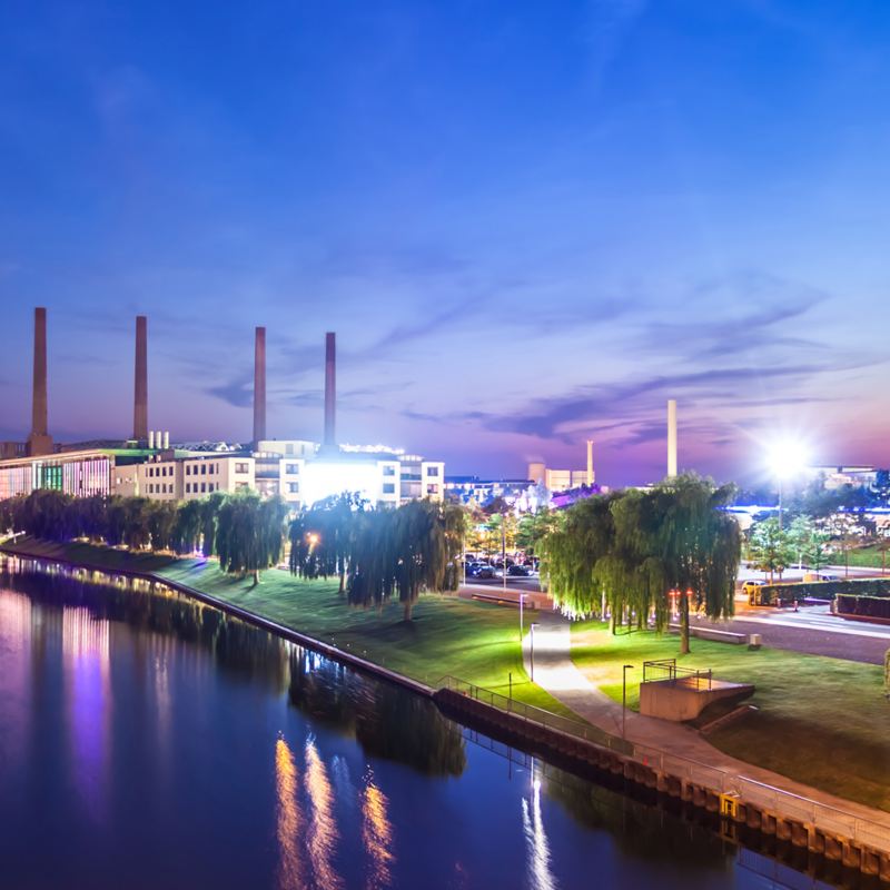 Panorama des Volkswagen Standortes Wolfsburg