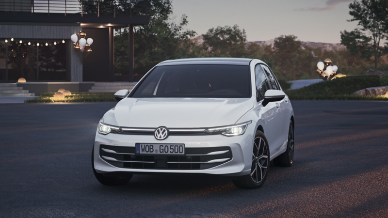 VW Hatchback - white Golf Edition 50 model