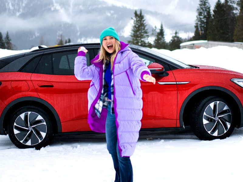 Con VW ID.4 GTX e la pompa di calore opzionale, nulla ostacola una vacanza invernale.