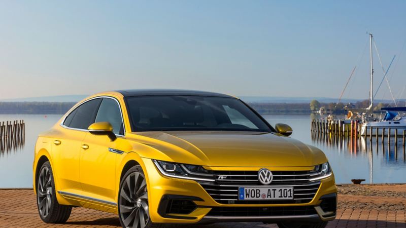 Panorama eines parkenden Volkswagen