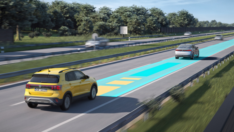 Die Abbildung zeigt die Funktionsweise des Travel Assist.