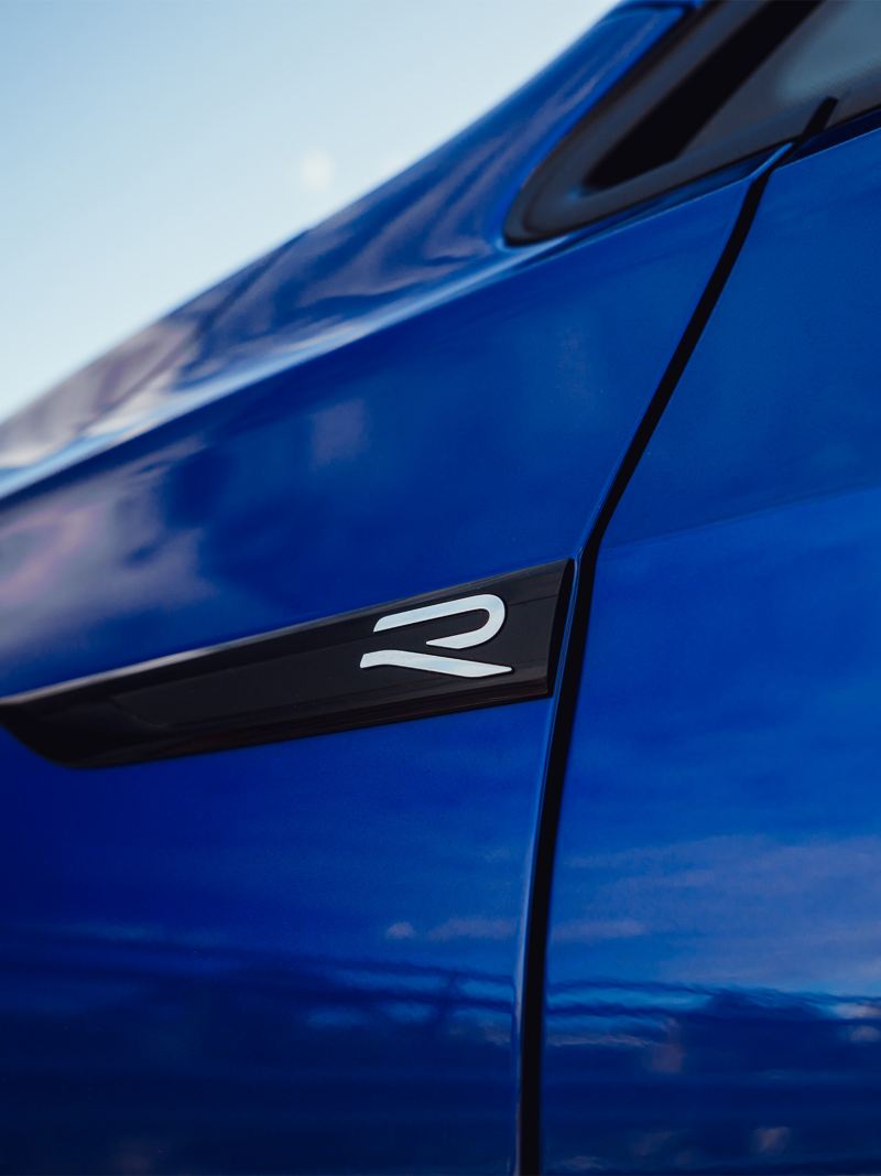 R series branding on the Volkswagen Golf R