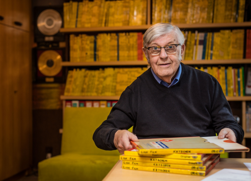 Gerhard Heinz looks at records of his film music