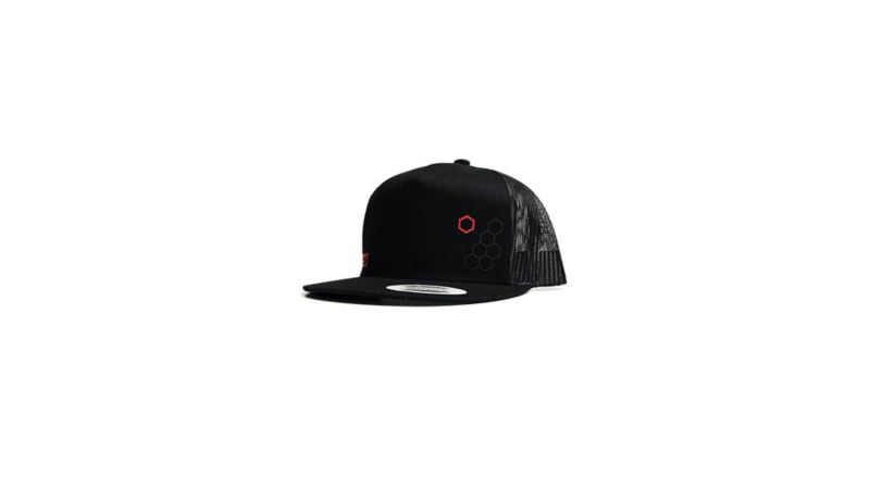 Casquette à palette plate classique Yupoong avec superbe motif hexagonal GTI à l’avant