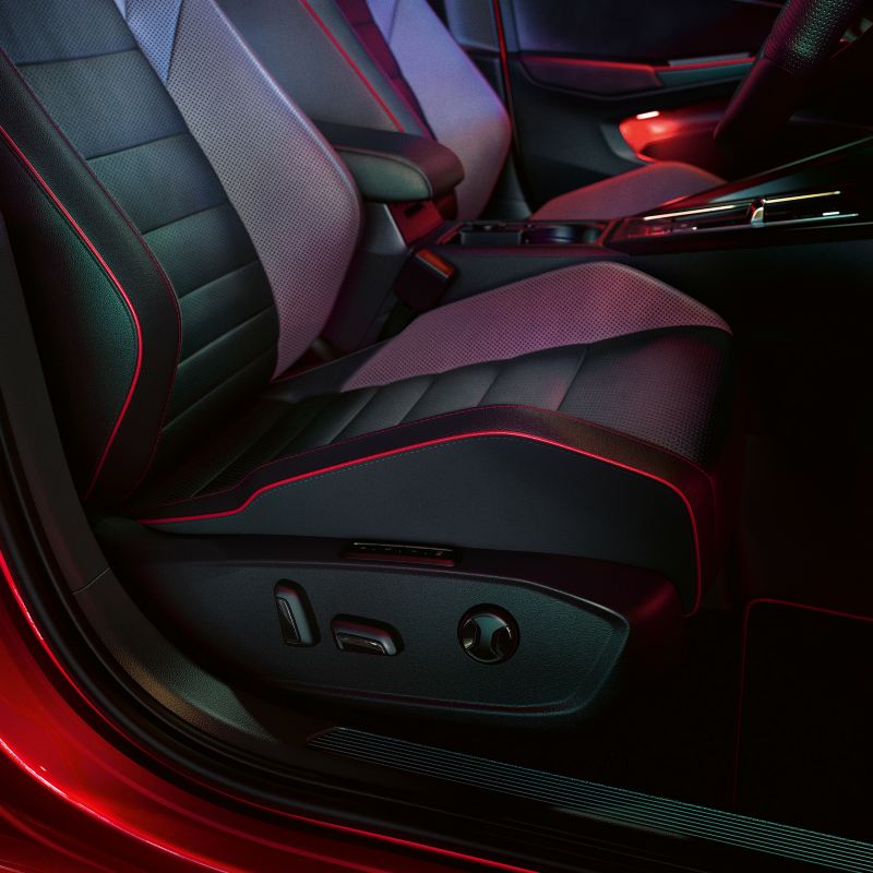 Interior Seats of the Volkswagen Golf GTI