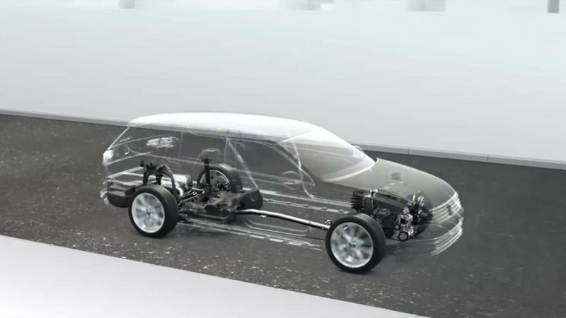 Diagram of VW engine in vehicle