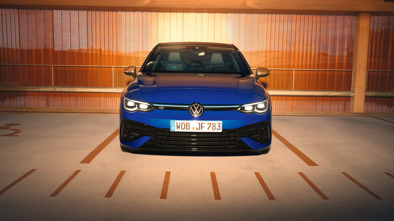 Blue Golf R front on view