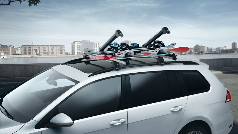 VW Accessories ski carrier  on VW Golf