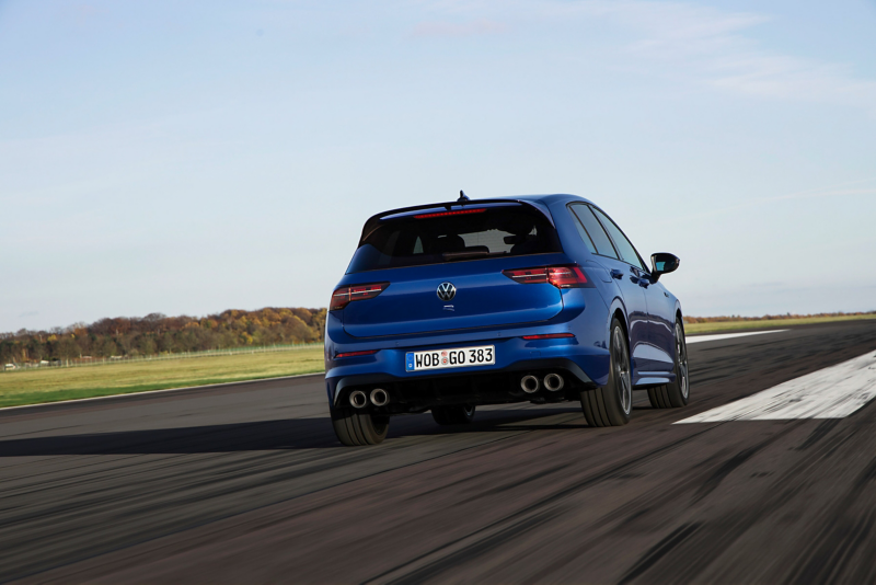 Blue VW Golf R rear 