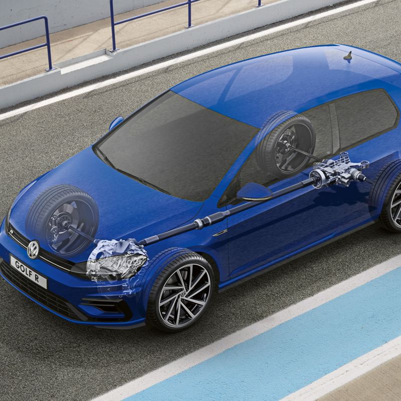 The 4Motion system in the Golf R
