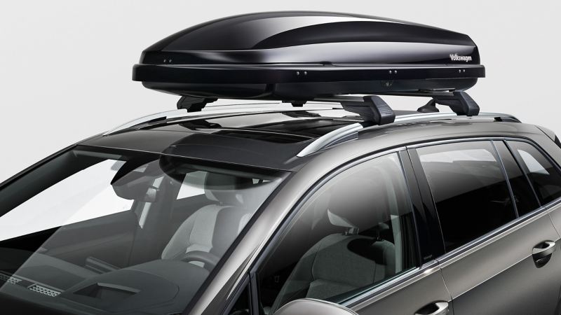 Roof box by VW Accessories on a VW Golf Variant