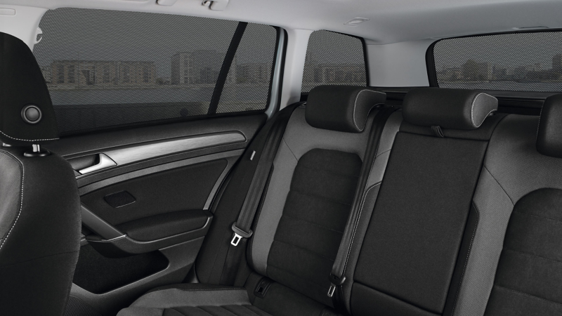 VW Accessories sun blind on window of VW Golf Variant