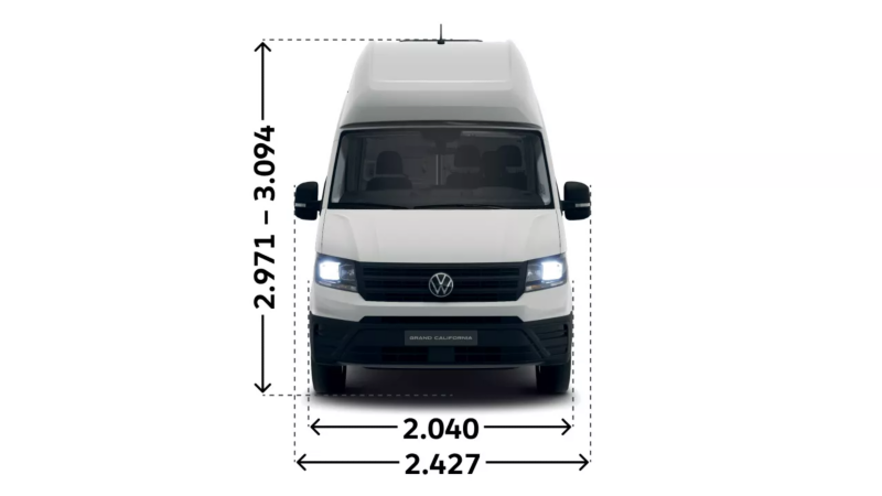 VW Grand California 600 widok z przodu
