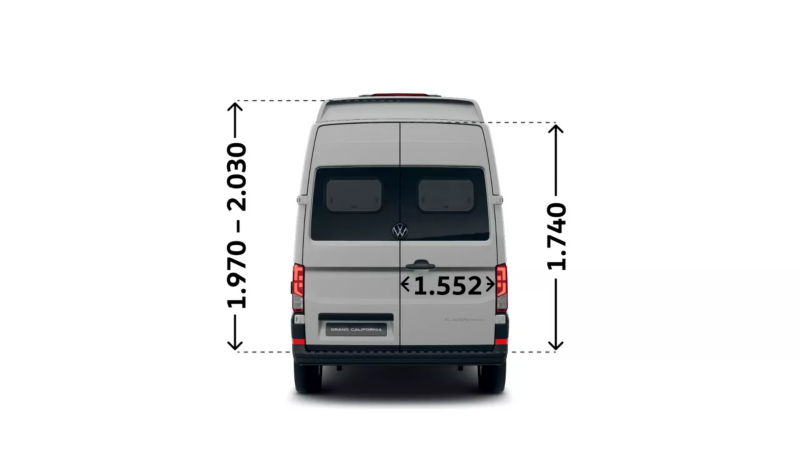 VW Grand California 680 widok z tyłu