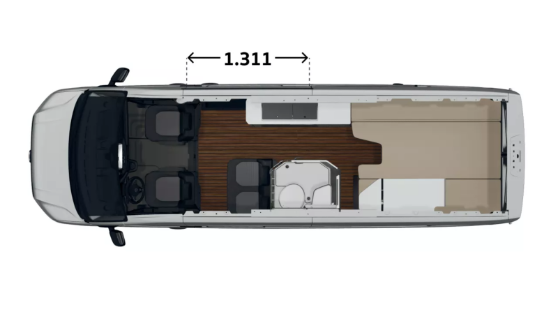 VW Grand California 680 widok z góry