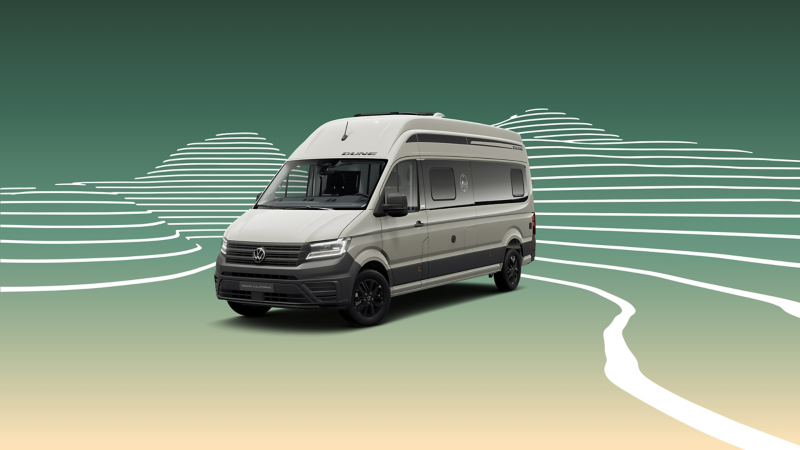 Der Grand California schräg von vorne.