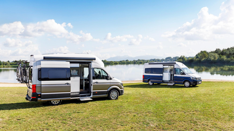 Volkswagen Grand California 600 till vänster och 680 till höger.