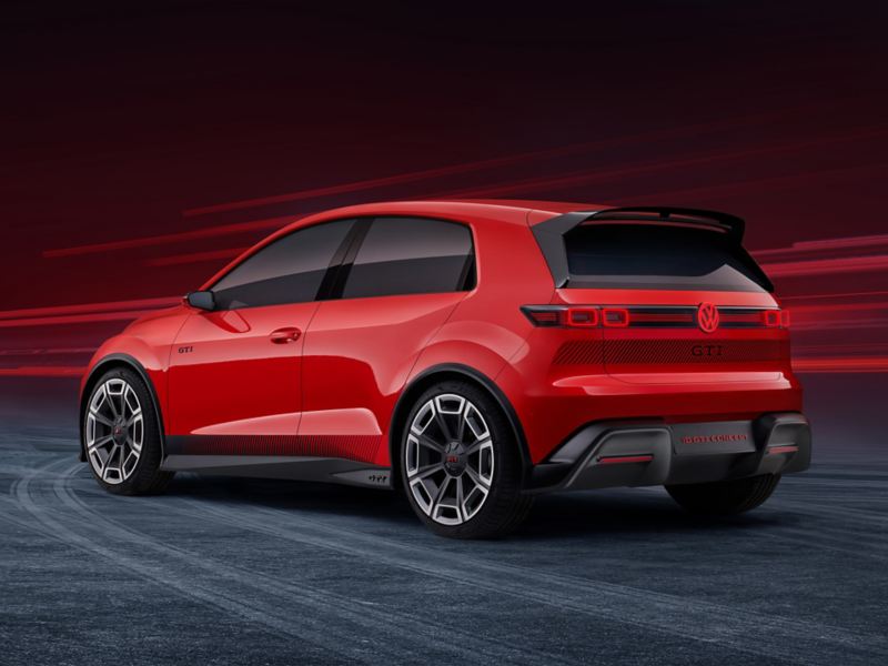 Computer-generated image of side rear view of the ID. GTI Concept 