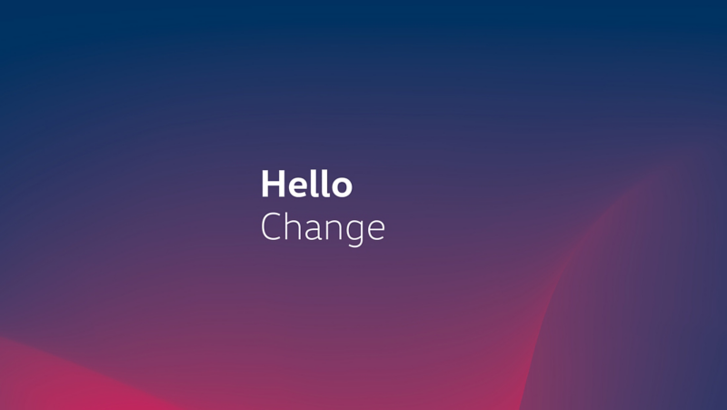 Schriftzug "Hello Change"