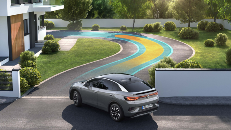 Illustration schématique du Park Assist avec fonction mémoire.