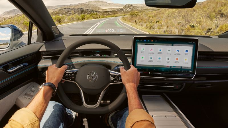 View of the AR head-up display in the VW ID.7 
