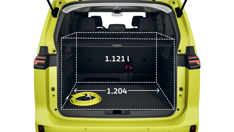 Der VW ID. GOAL mit kurzen Radstand von hinten.