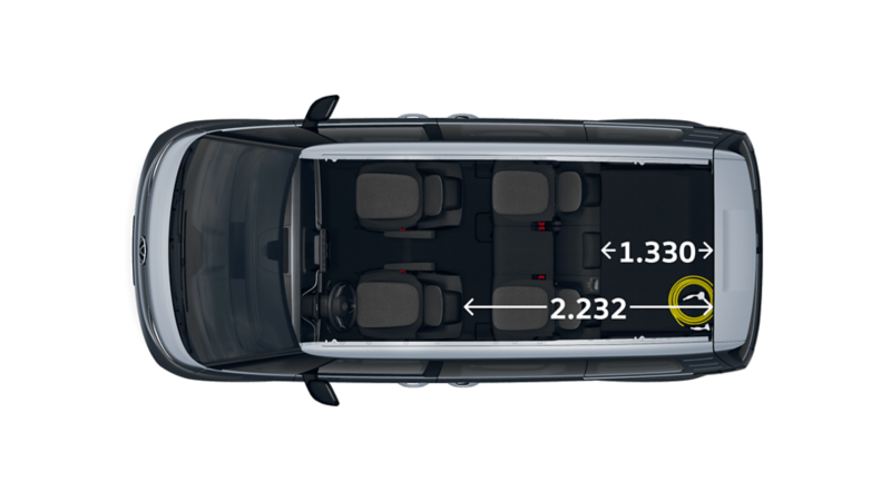 Der VW ID. Buzz Pure von oben.