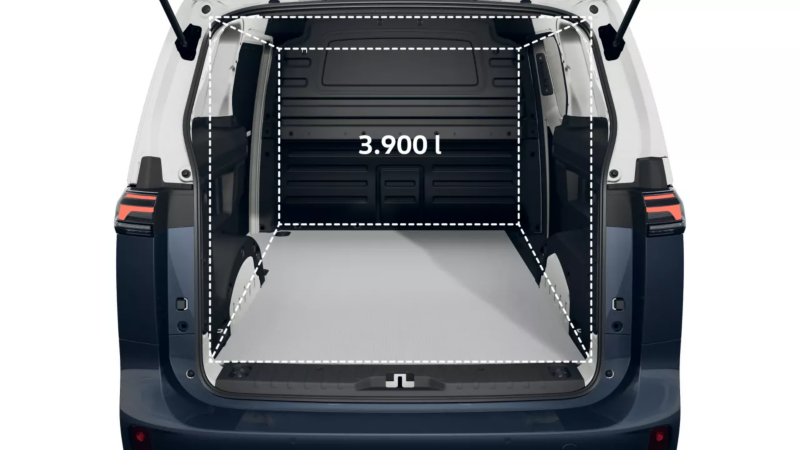 VW ID. Buzz Cargo widok z tyłu.