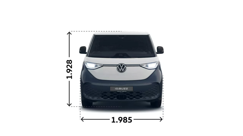 VW ID. Buzz Cargo widok z przodu.