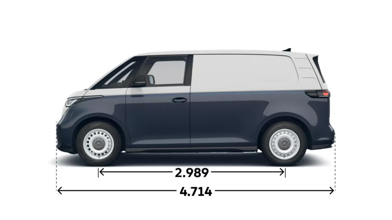 VW ID. Buzz Cargo widok z boku.