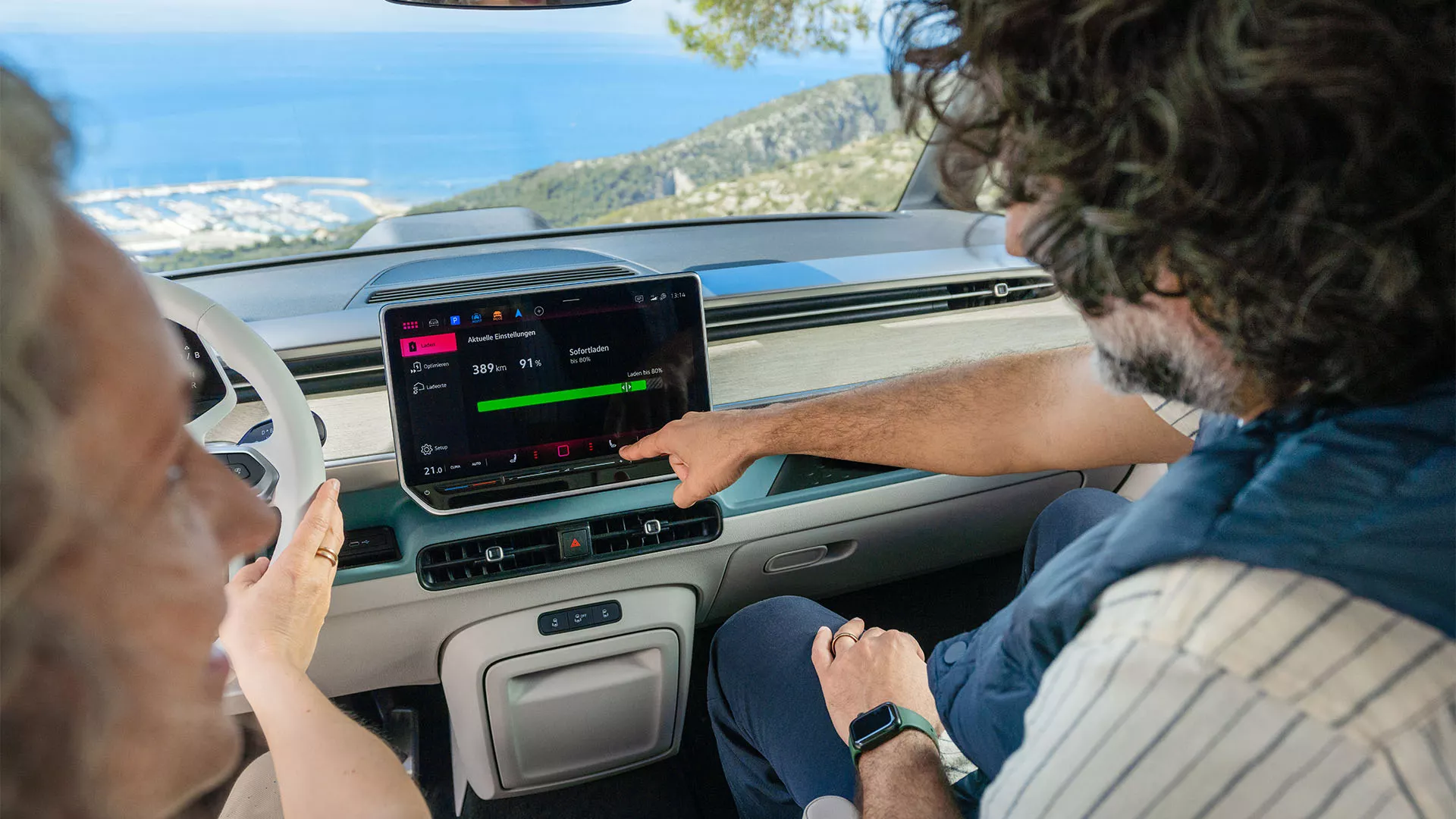 Volkswagen ID. Buzz radio and navigation detail