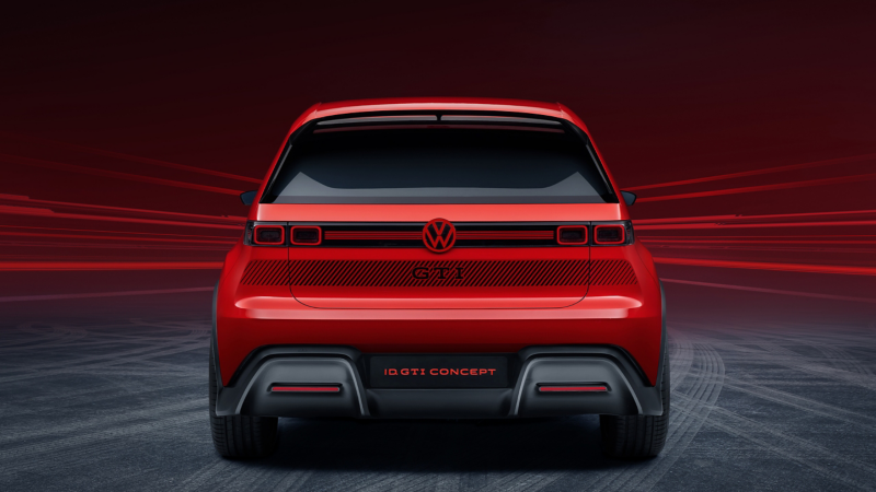 Rød ID.2all GTI bagfra
