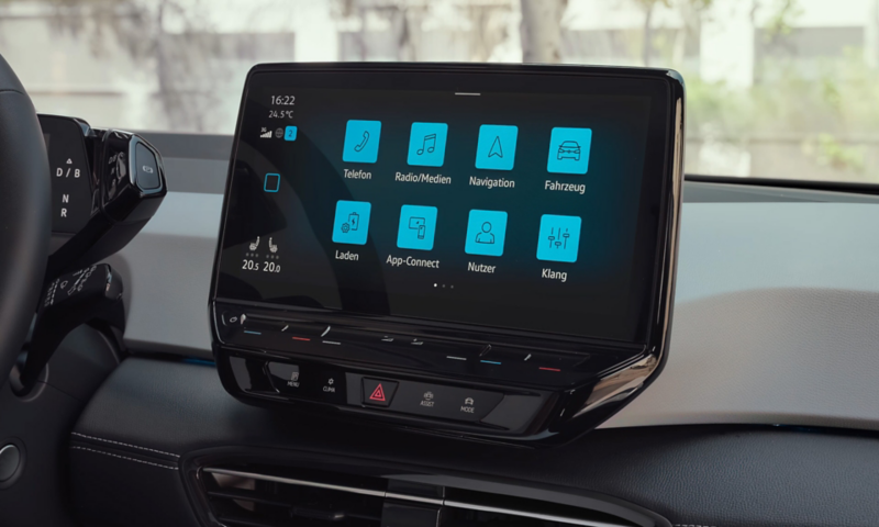 Display showing how an over-the-air update is performed.