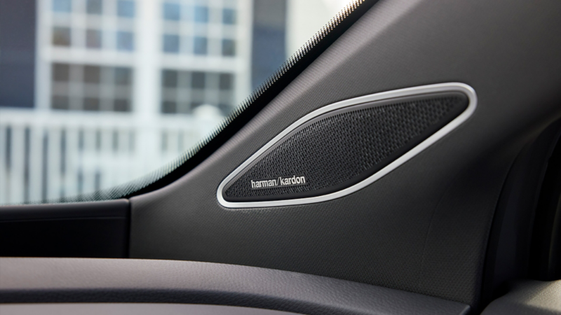 A close up of the harmon/Kardon speaker in the 2024 VW ID.4