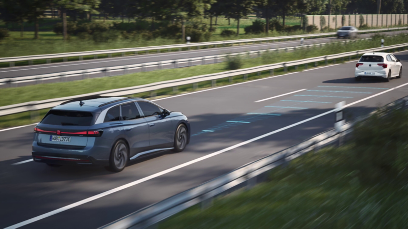 ID.7 Außenansicht, zeigt Travel Assist