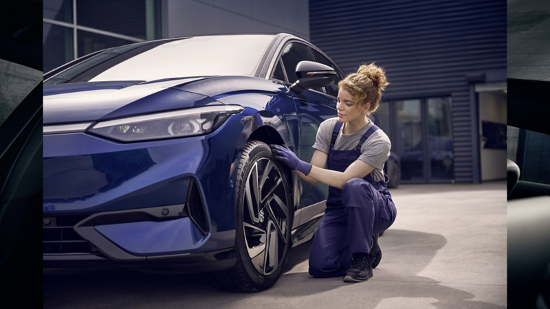A woman carries out maintenance on an ID.7